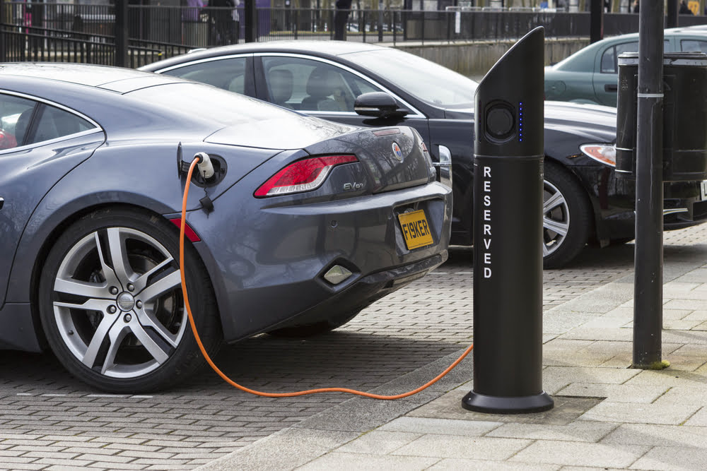 A striking number of electric cars are parked, especially during the holidays…