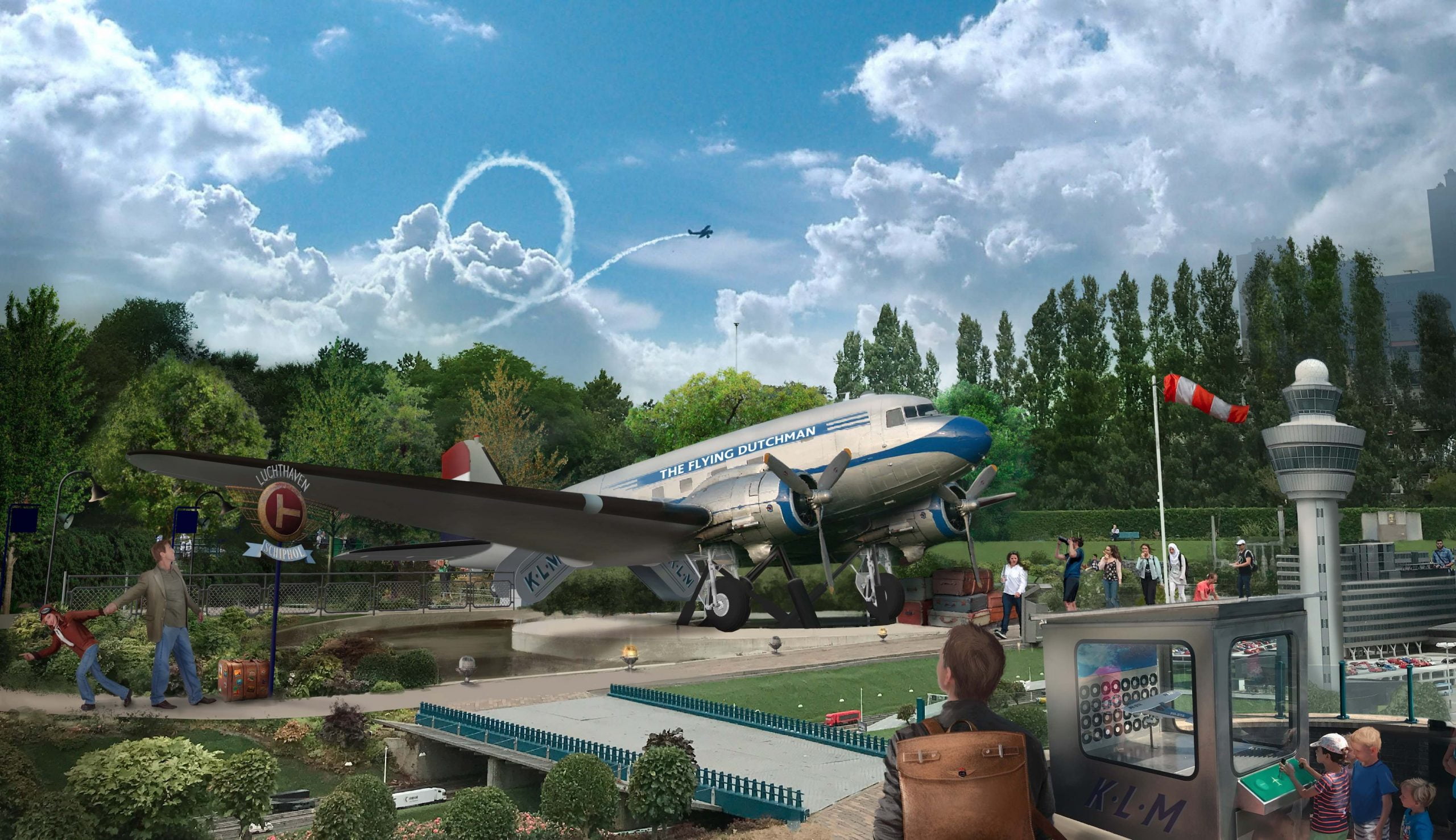 Атракция на Мадуродам Летящият холандец отдава почит на KLM