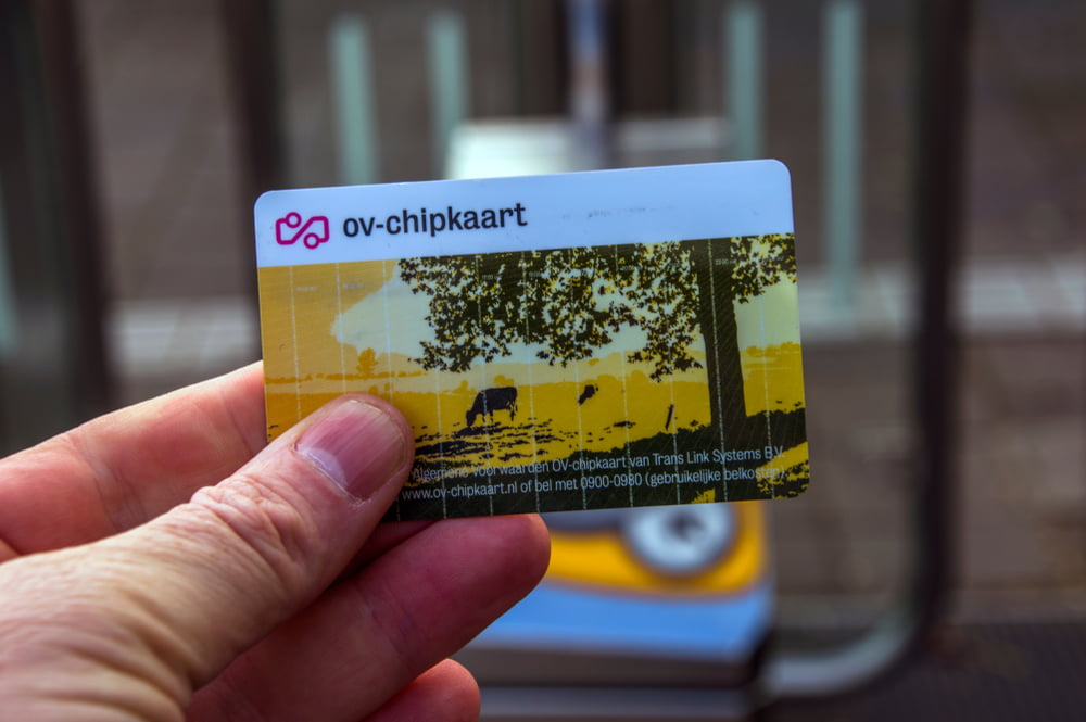 Cartão com chip de transporte público holandês