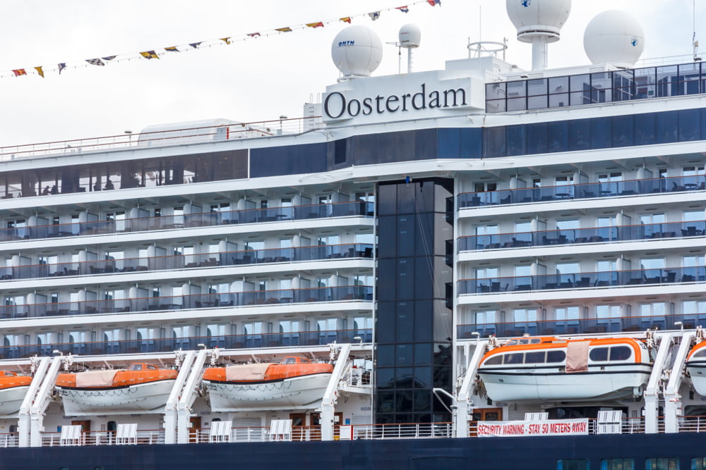 Oosterdam must avoid ports because of the costs