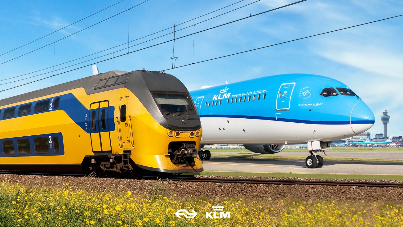 A passagem de trem pode ser adicionada à sua passagem aérea da KLM