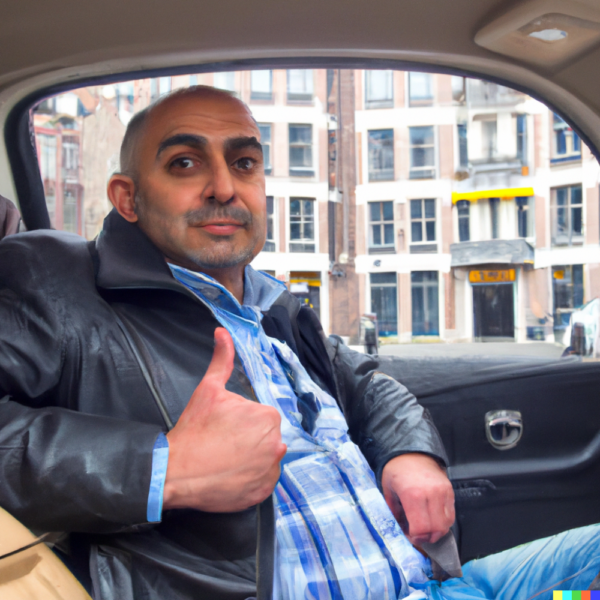 Turkish-Antwerp taxi driver Kaya embraces his Chiron technology