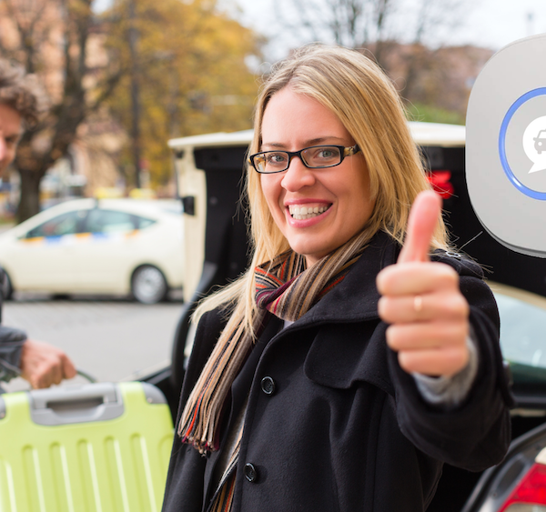 Met een druk op de knop is de taxi besteld bij de taxicentrale