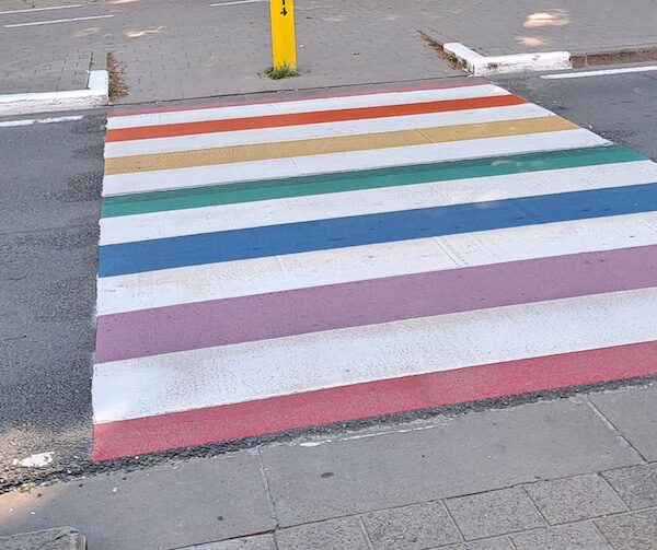 Rainbow zebra crossing also raises questions about road safety